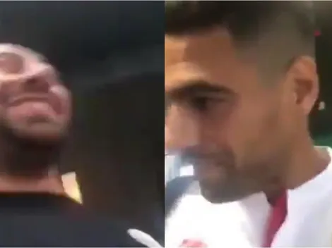 Hincha del Galatasaray se cruza con Falcao y la cara del Tigre lo dice todo