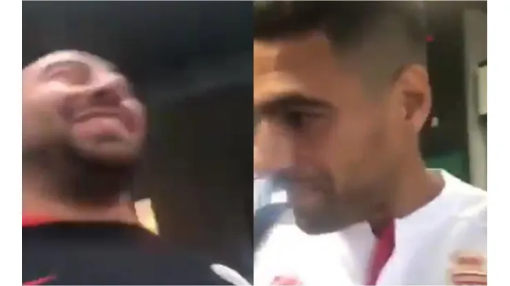 Hincha del Galatasaray se cruza con Falcao y la cara del Tigre lo dice todo
