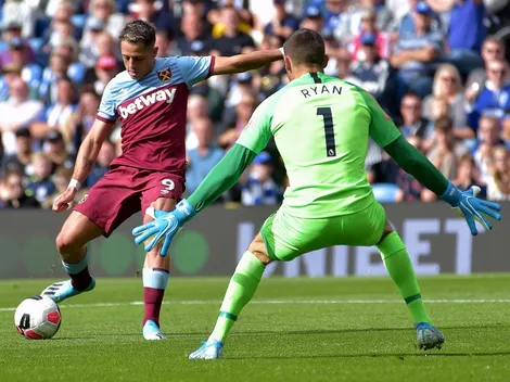 Espectacular definición de Chicharito Hernández para el gol de West Ham