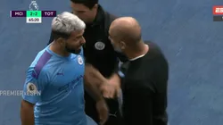 Caliente: Guardiola sacó a Agüero, se pusieron cara a cara y de milagro no volaron manos