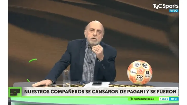 Pagani se puso a dar cátedra de fútbol y lo dejaron completamente solo en el estudio
