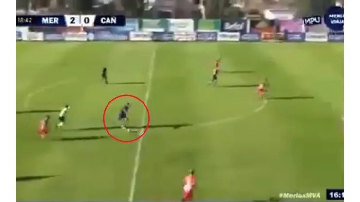 El sorprendente remate de Cristian Fabbiani.