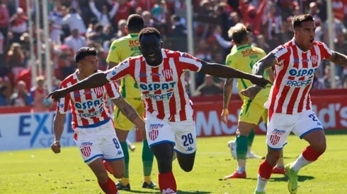 Andrade grita su gol. Foto: Unión de Santa Fe.