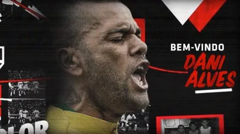 BEM-VINDO. La foto de presentación de Dani Alves (Foto: São Paulo).