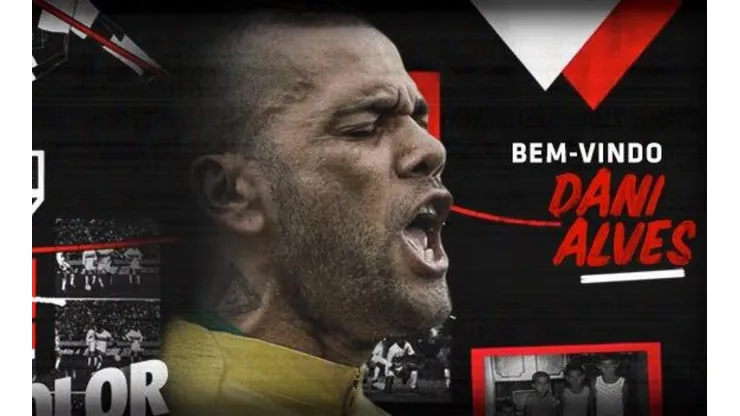 BEM-VINDO. La foto de presentación de Dani Alves (Foto: São Paulo).