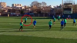 De Rossi y un pase espectacular en la práctica.