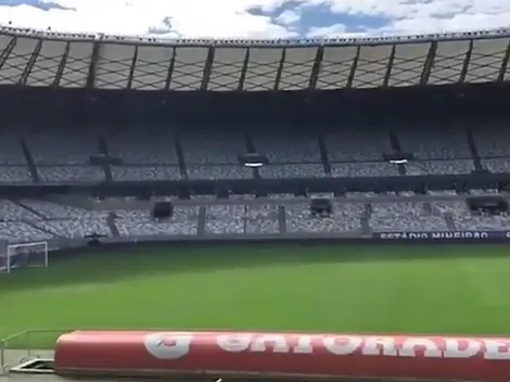 Video: así está el campo de juego del Mineirao esperando por River y Cruzeiro