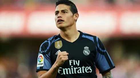 James Rodríguez, jugador del Real Madrid de España.