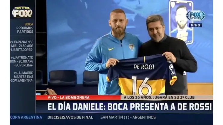 Daniele De Rossi en su presentación.