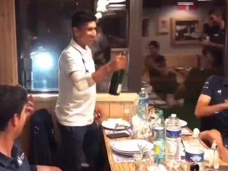 ¿Se reconciliaron? Nairo hizo brindis con su equipo por triunfo en el Tour
