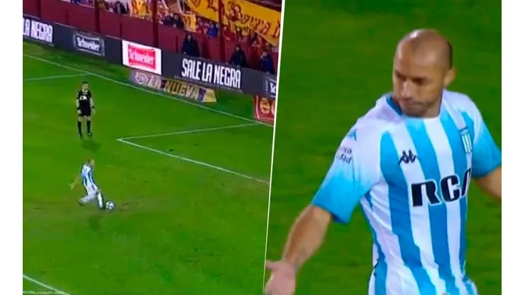 Marcelo Díaz, indignado con el campo de juego. (TyC)
