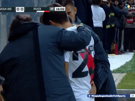 Alarmas en River: Ponzio pidió el cambio y se fue lesionado a los 15 minutos