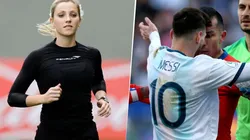 Fernanda Colombo detalló el cruce Messi-Medel en Instagram y explicó por qué no intervino el VAR