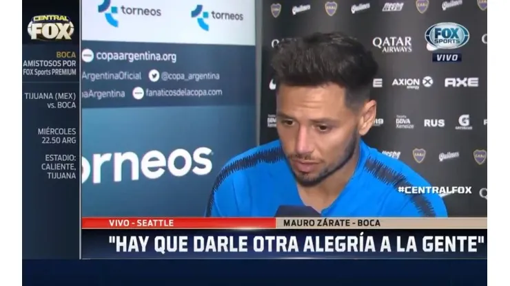 Mauro Zárate fue muy sincero sobre su necesidad.