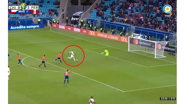 Foto de Paolo Guerrero y el gol.