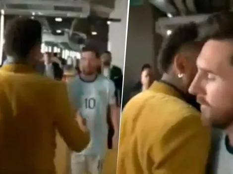 Video: así fue el frío encuentro entre Messi y Neymar en el túnel del estadio