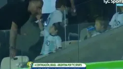 La reacción de Mateo Messi.