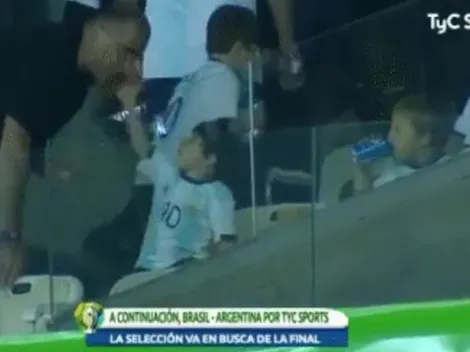 Lo estaban retando antes del partido y Mateo Messi le pegó una cachetada