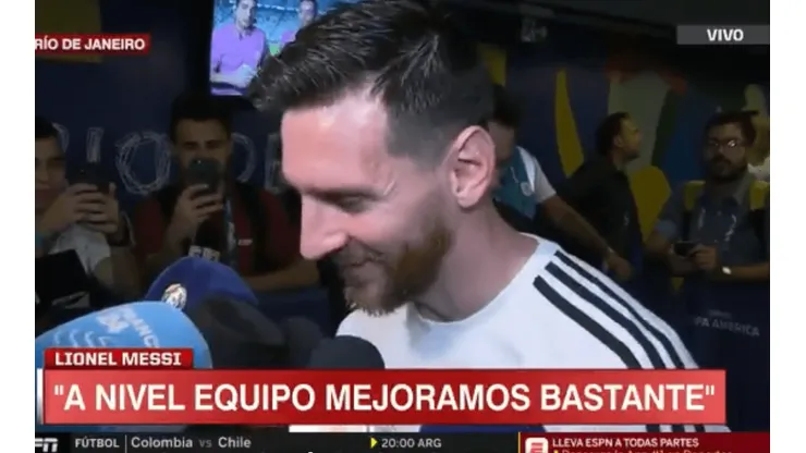 La reacción de Messi cuando le mostraron el video de Mateo en la tribuna
