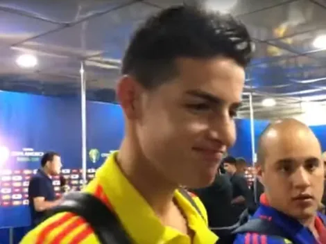 La reacción de James Rodríguez cuando le preguntaron por Ancelotti