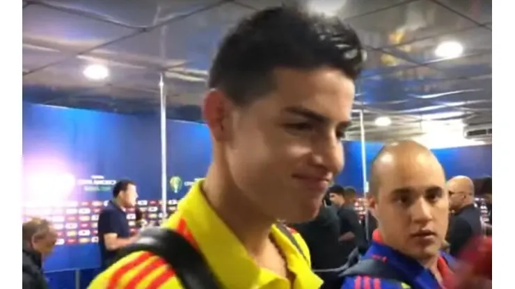 La reacción de James Rodríguez cuando le preguntaron por Ancelotti