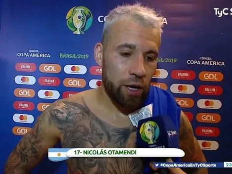 Otamendi habló después de hacer el penal contra Paraguay rindiéndose a los pies de Franco Armani