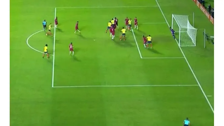 El fuera de lugar que impidió que Colombia anotara el primer gol contra Catar.