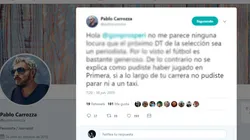 Juega en Argentina, se la pudrió a los periodistas por Twitter y terminó siendo trolleado