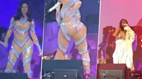 Foto de la cantante en pleno incidente.