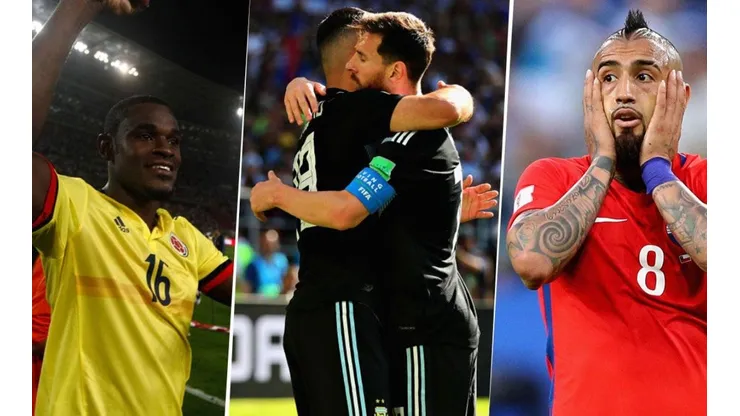 Messi, Vidal y Zapata.