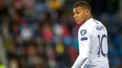 Kylian Mbappé durante la victoria de Francia.