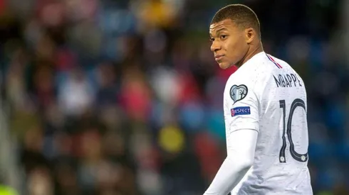 Kylian Mbappé durante la victoria de Francia.