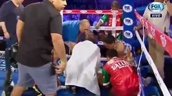 Foto del boxeador mexicano en el momento.