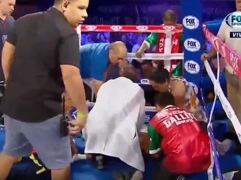 Qué momento: Felipe "Gallito" Orucuta recibió primeros auxilios en el ring