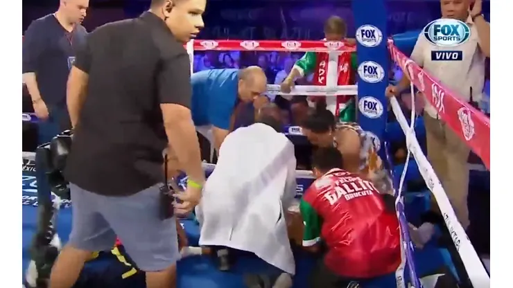 Foto del boxeador mexicano en el momento.