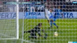 El arquero de Nicaragua en el segundo gol argentino.