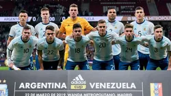 Argentina en su duelo ante Venezuela.