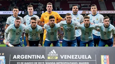 Argentina en su duelo ante Venezuela.