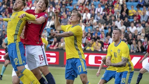 Imagen del encuentro entre Suecia y Noruega