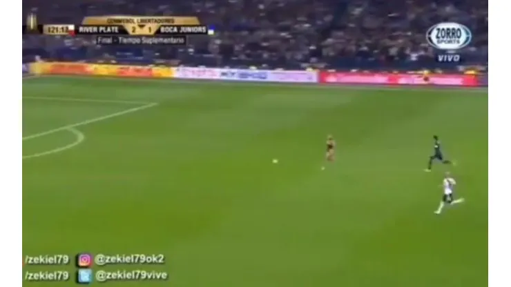 Metieron a la modelo que apareció en la final de la Champions en el gol del Pity a Boca