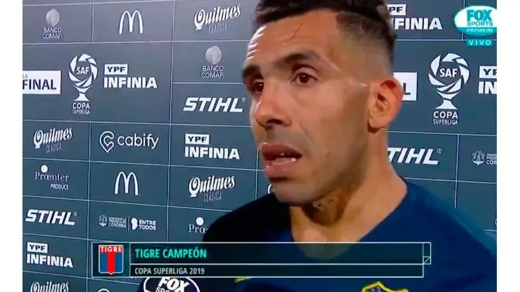 Tevez habló post-partido.