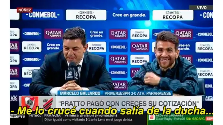 Gallardo contó un divertido momento con Ponzio.