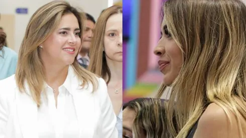 Maria Juliana Ruiz, primera dama de Colombia; y Shannon de Lima, pareja de James Rodríguez.