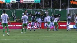 El gol de Daniel Bocanegra en el duelo entre Atlético Nacional y Deportivo Cali.