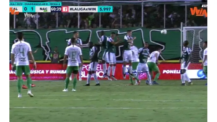 El gol de Daniel Bocanegra en el duelo entre Atlético Nacional y Deportivo Cali.