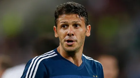 Martín Demichelis en la Selección Argentina.