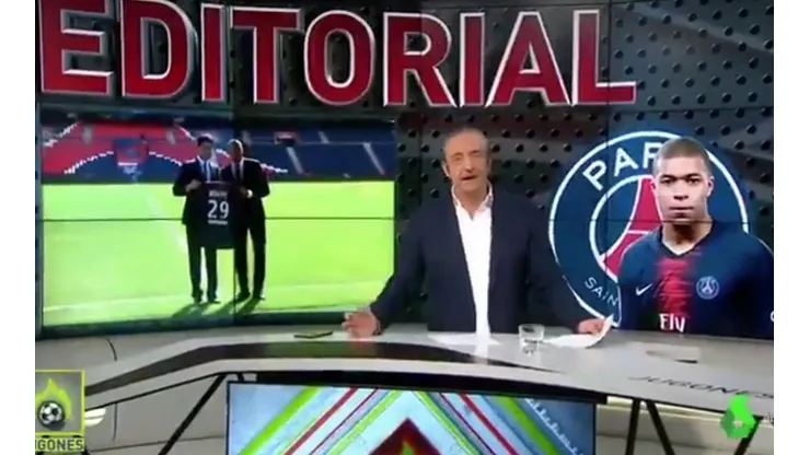 Pedrerol abrió El Chiringuito disparando contra Neymar y Mbappé: "En algo se parecen"