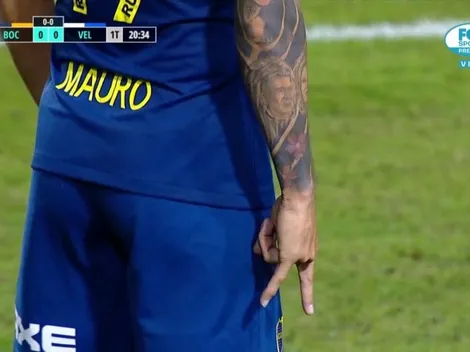 ¡Lo volvió a hacer! Defendía Boca y Mauro Zárate metió cuernitos para mufar a Vélez