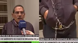 100% Argentina: el vicepresidente de Sarmiento de Resistencia se encadenó a la AFA para protestar