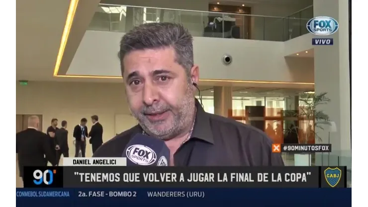 Daniel Angelici antes del sorteo.